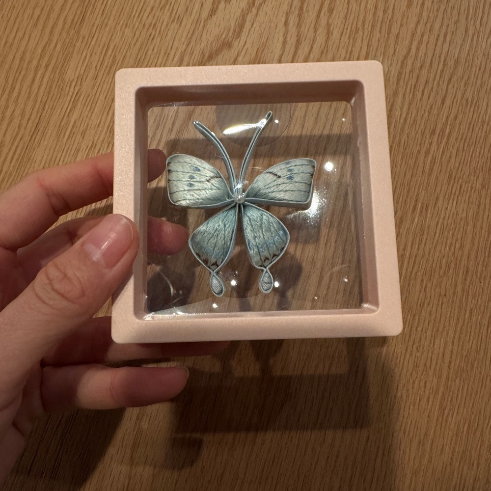Handmade Blue Butterfly Brooch